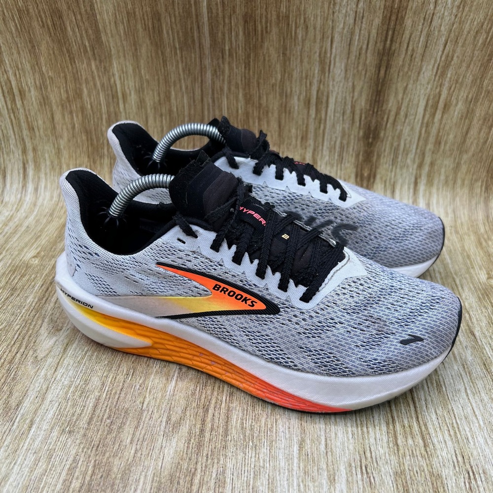 Brooks Hyperion 2 Sneakers Women's Size 7 White Orange DNA FLASH 1204211B443
